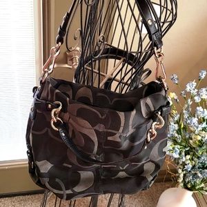 Black Coach Purse bucket style bag